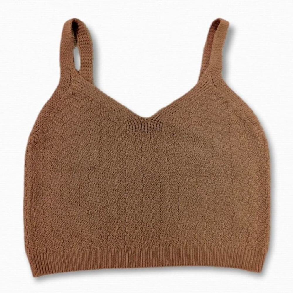 Womens Cropped Knit Tank Top size Medium